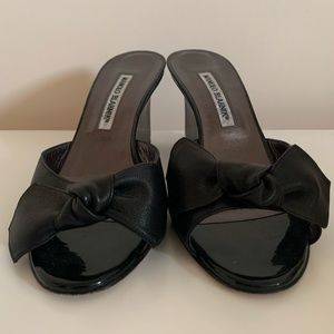 Manolo Blahnik Wedges with Bow Front